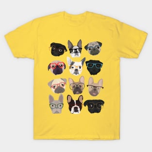 Pugs in Glasses T-Shirt